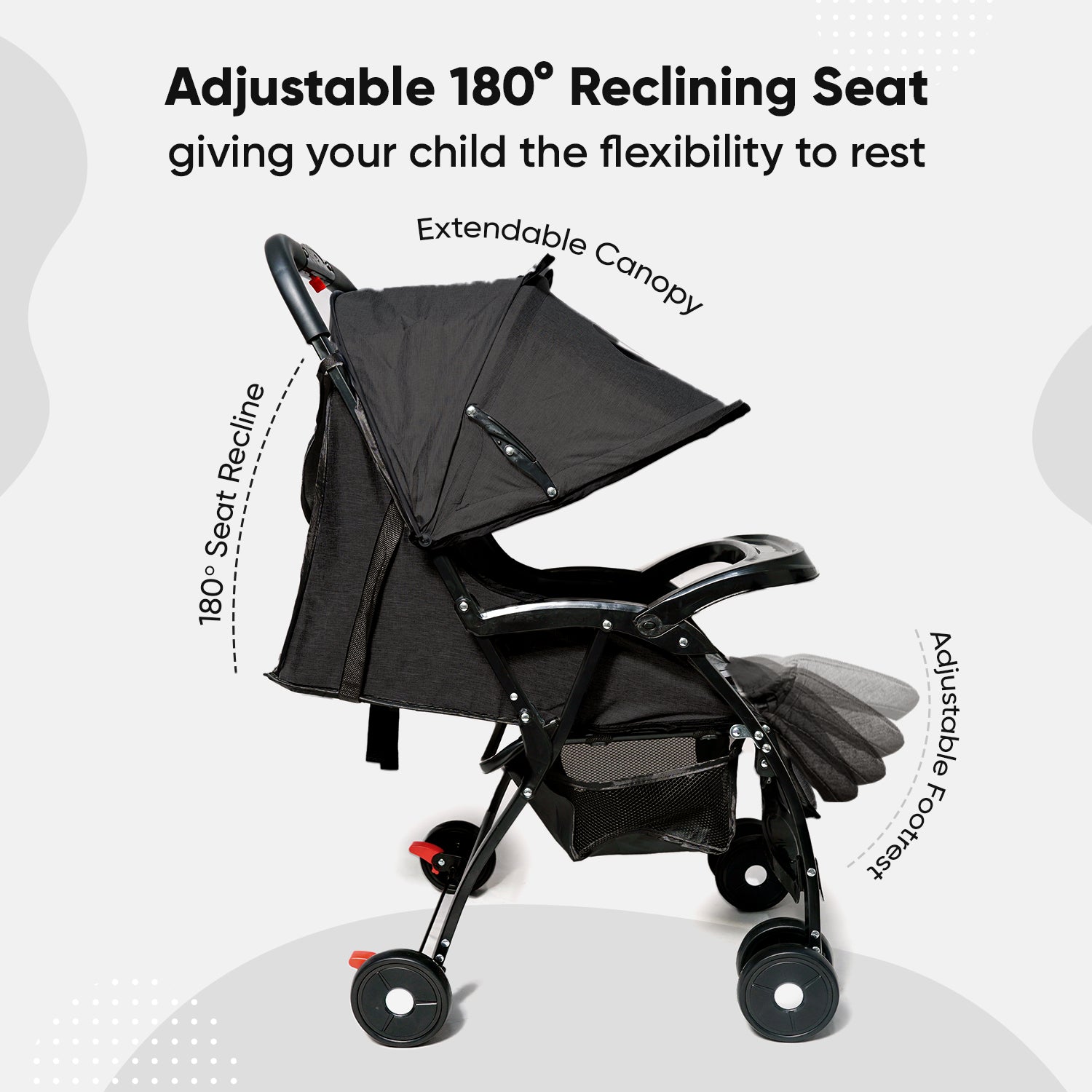 Panda Baby Stroller Black Edition - Angels & Mice