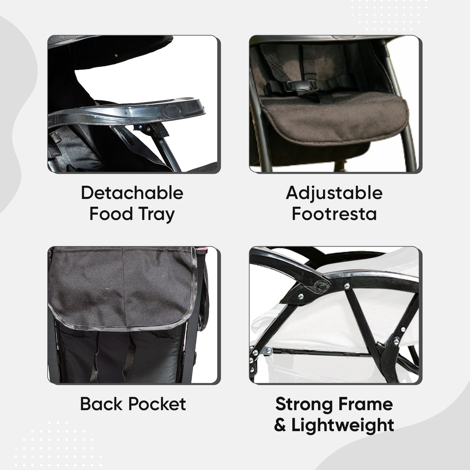 Panda Baby Stroller Black Edition - Angels & Mice