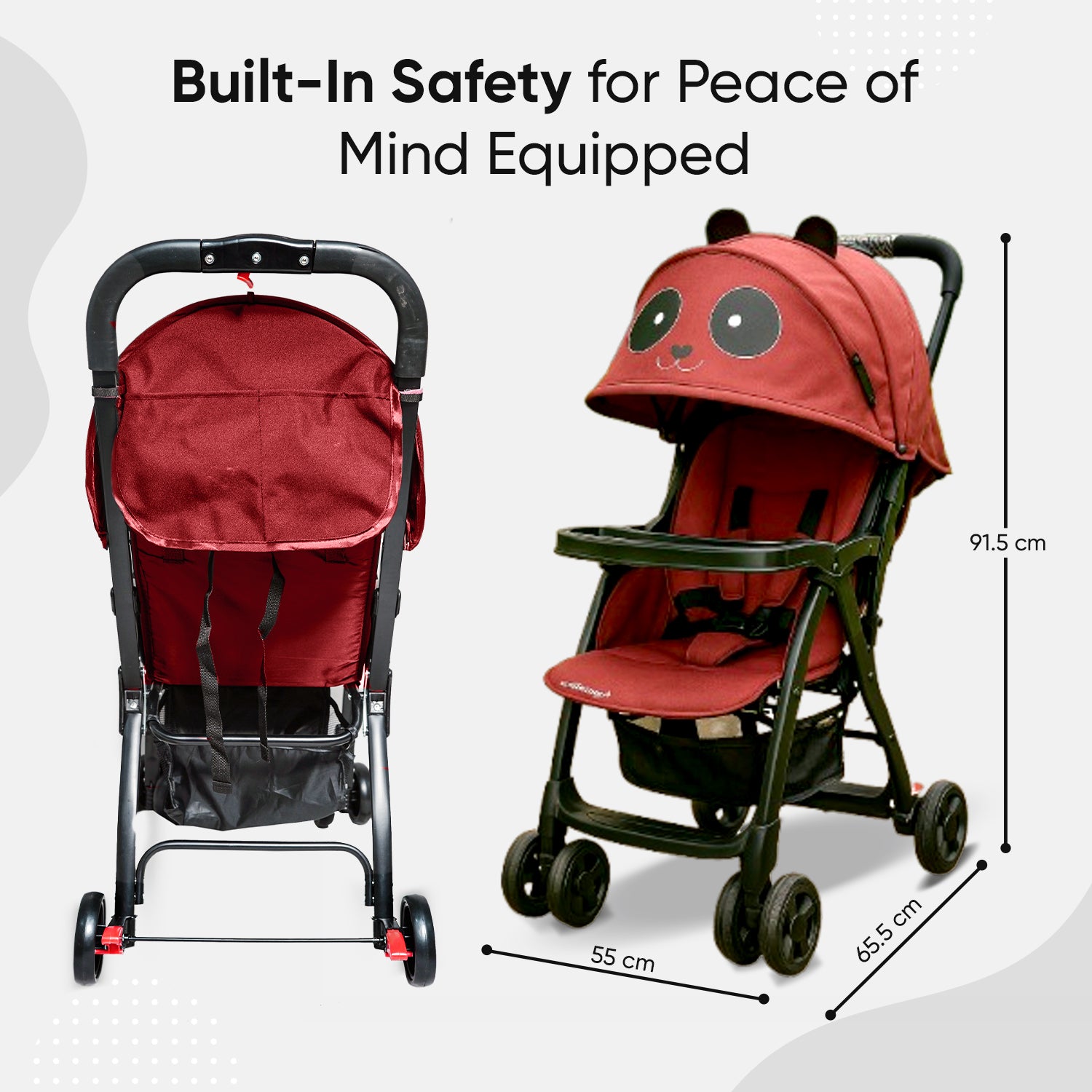 Panda Baby Stroller Red Edition - Angels & Mice