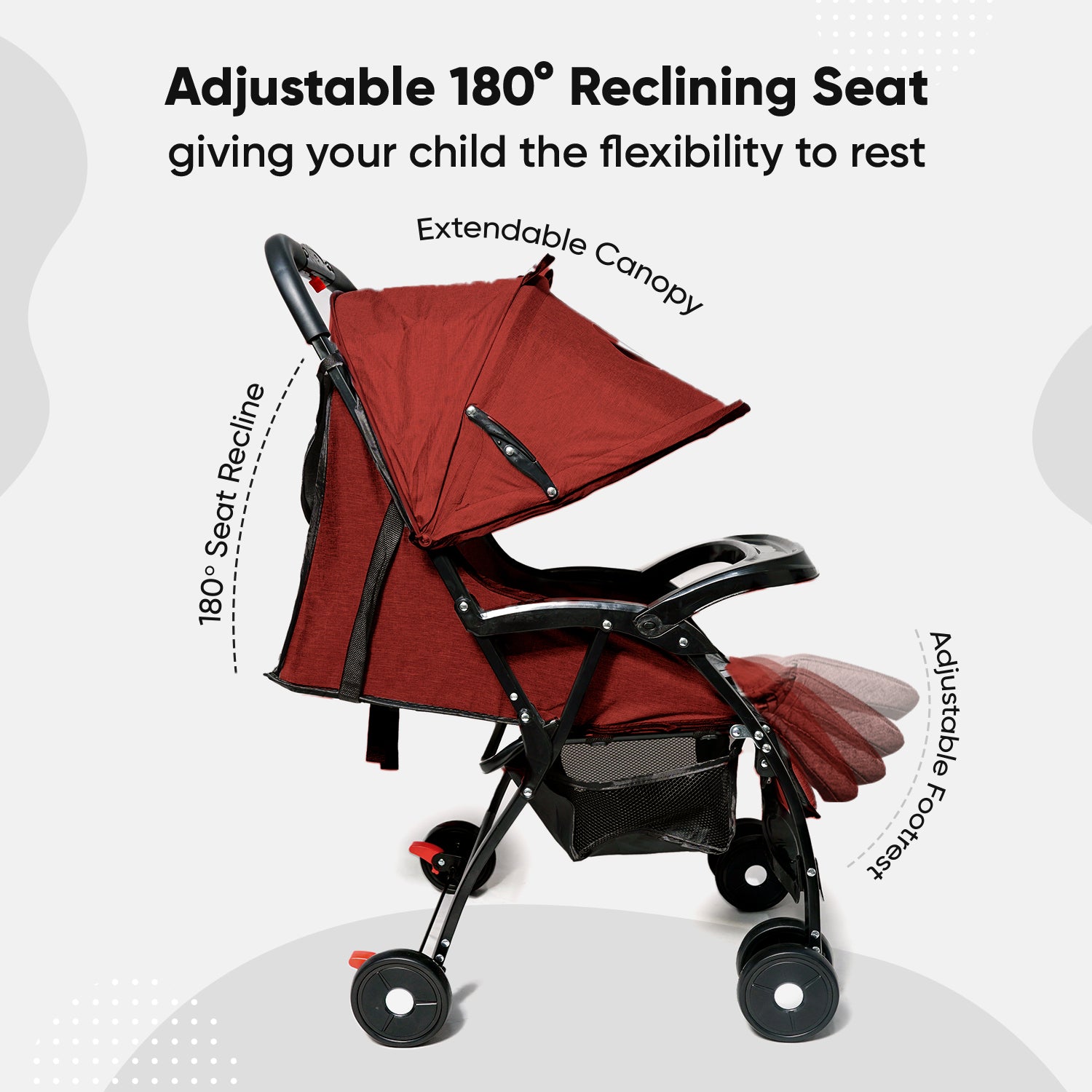 Panda Baby Stroller Red Edition - Angels & Mice