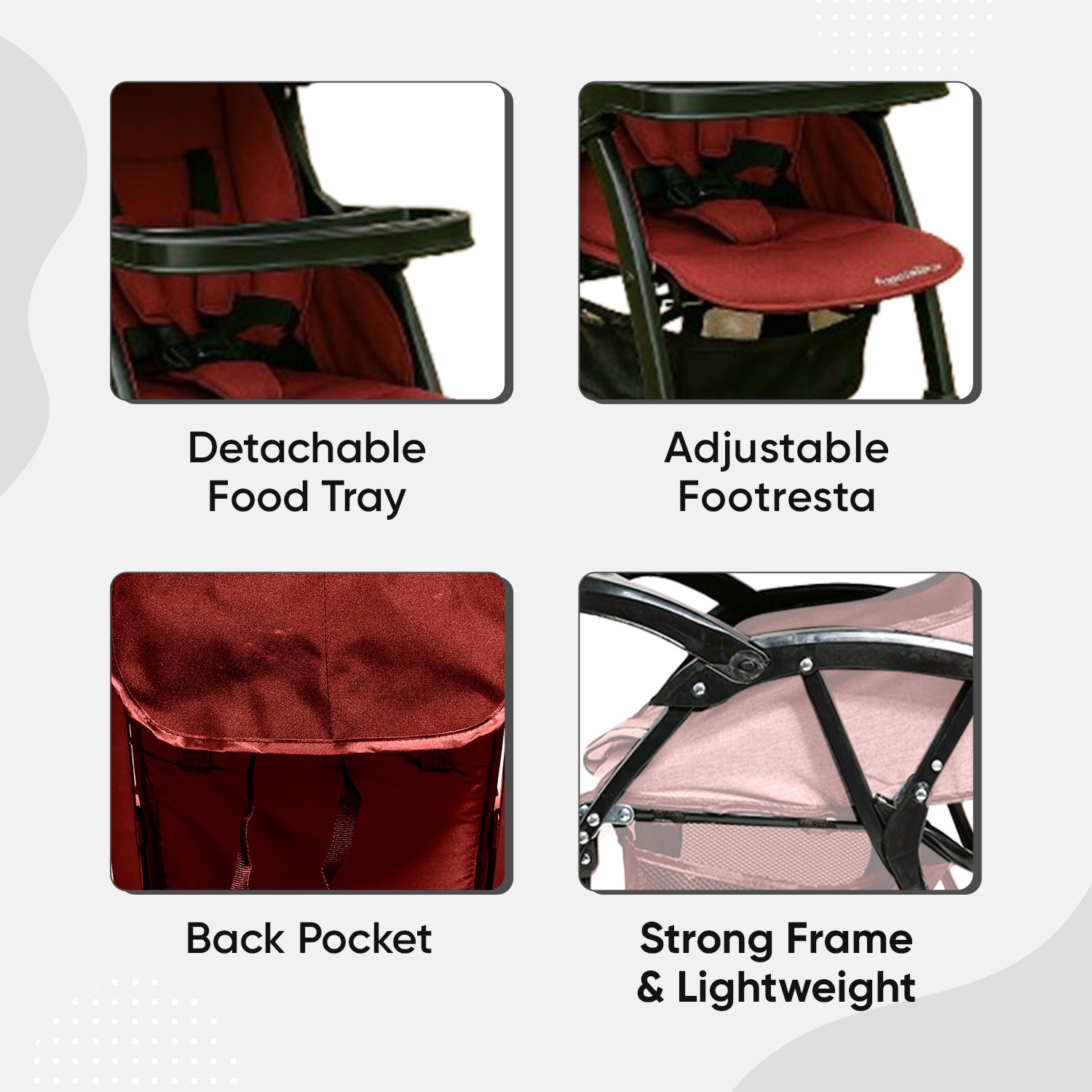 Panda Baby Stroller Red Edition - Angels & Mice