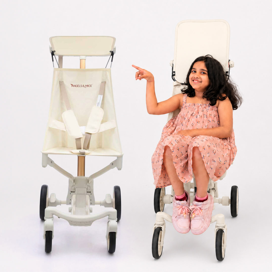Angels & Mice Travel Cruiser Ivory Stroller