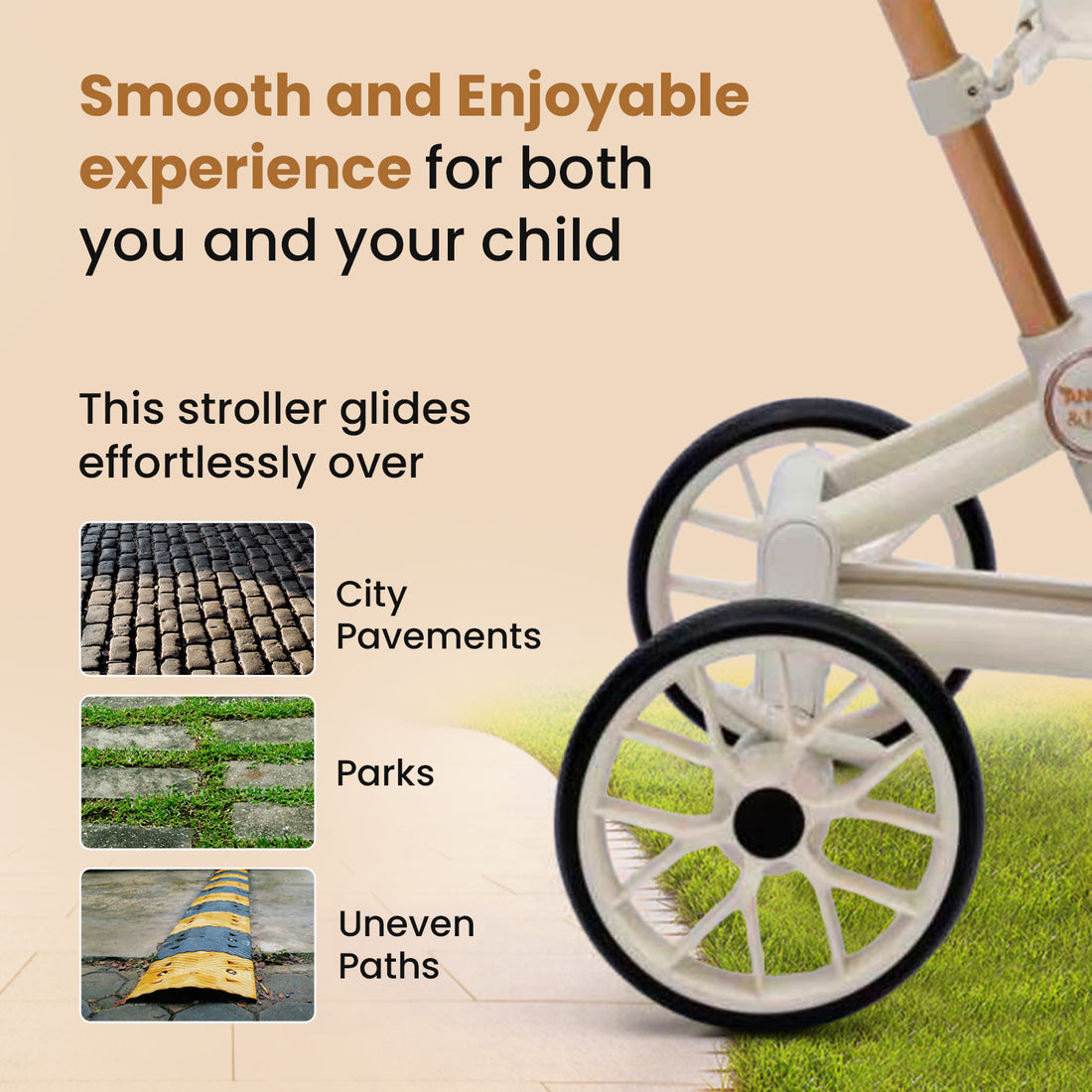 Angels & Mice Travel Cruiser Ivory Stroller
