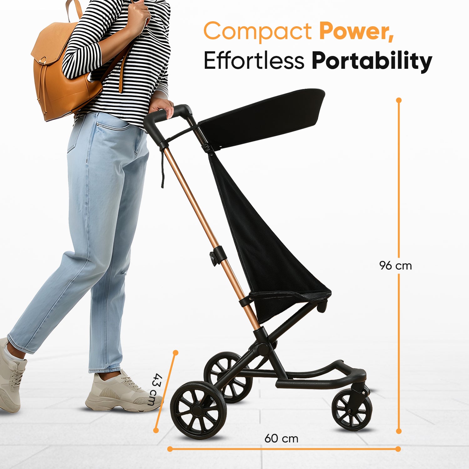 Travel Cruiser Classic Black Stroller - Angels & Mice