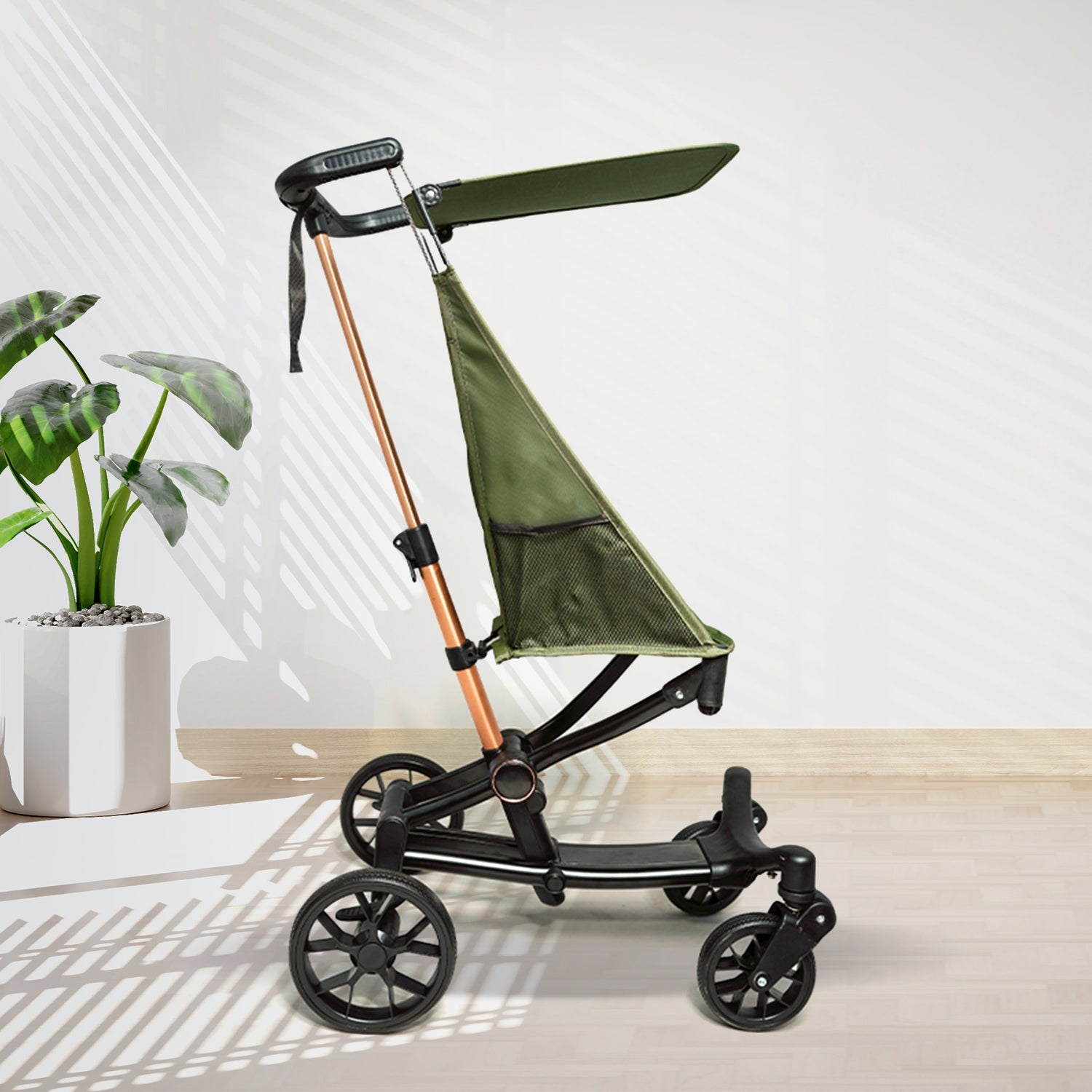 Travel Cruiser Green & Gold Stroller - Angels & Mice