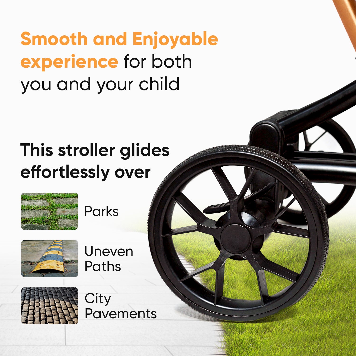 Angels & Mice, Travel Cruiser Stroller – Green & Gold