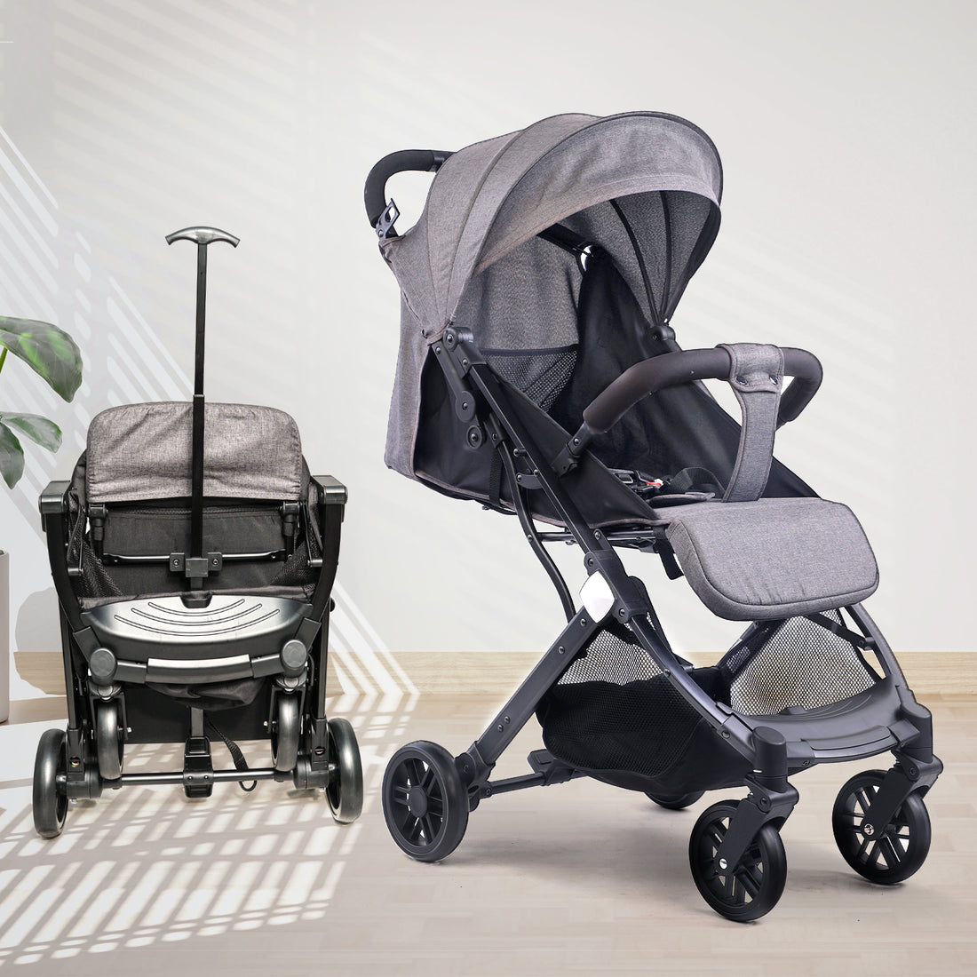 evenflo grey stroller Urban Glide Baby Stroller in Grey – Lightweight & Trolley Fold – Angels & Mice