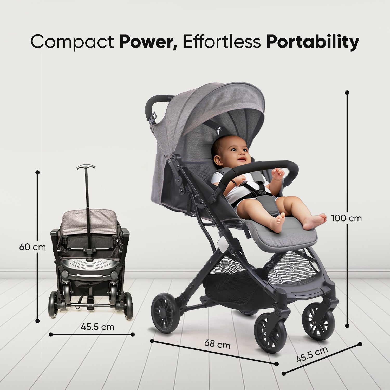 Urban Glide Grey Baby Stroller / Pram - Angels & Mice
