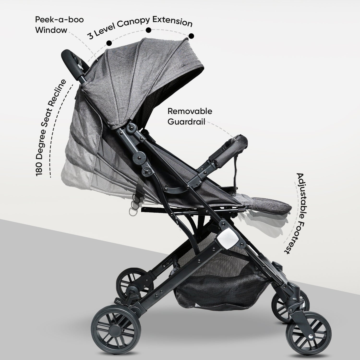 Urban Glide Grey Baby Stroller / Pram - Angels & Mice