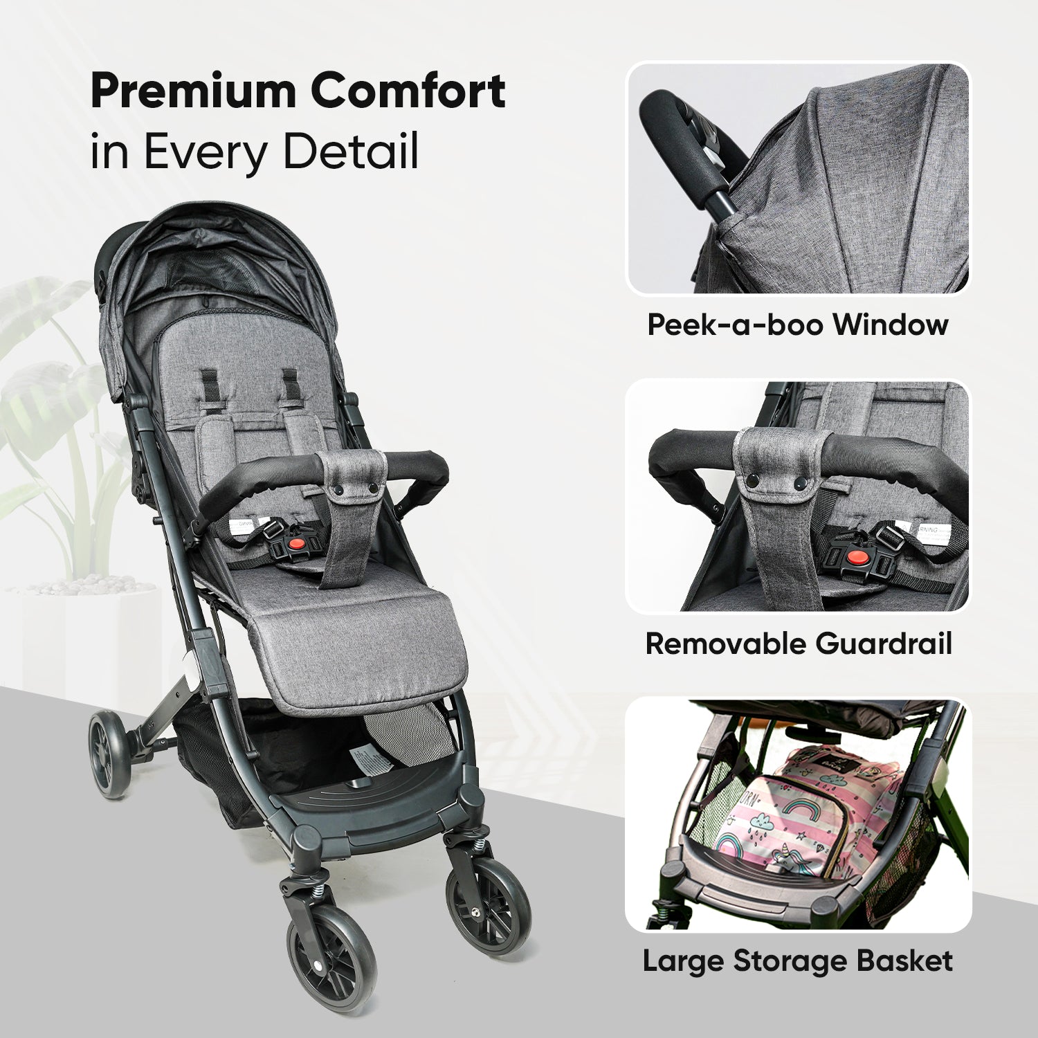 Urban Glide Grey Baby Stroller / Pram - Angels & Mice