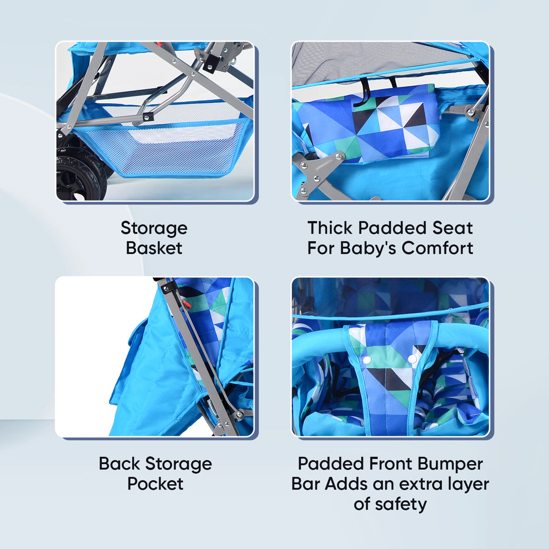 Wonder Cruise Aqua Mosaic Pram Stroller