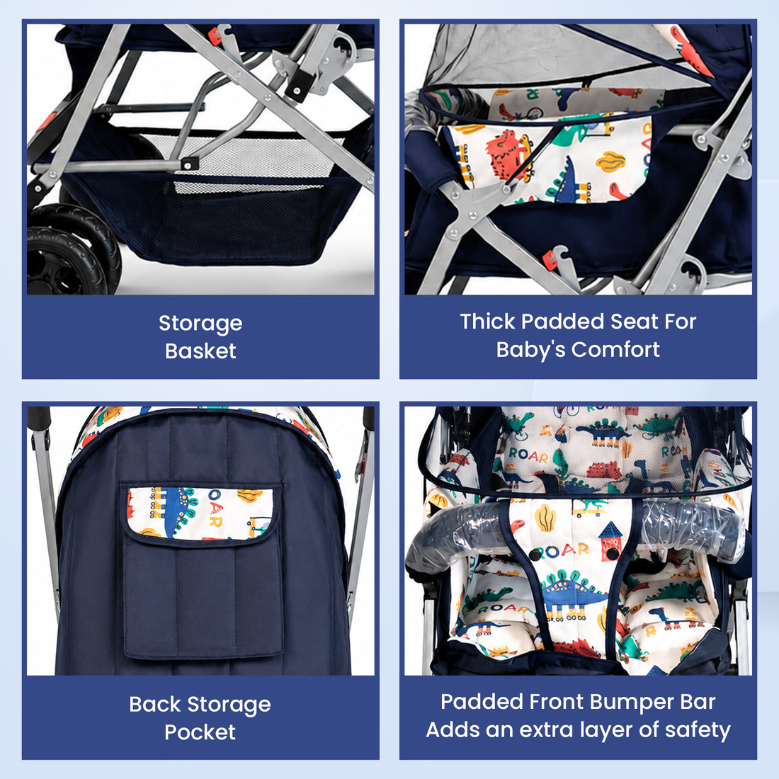 Wonder Cruise dino Pram Stroller