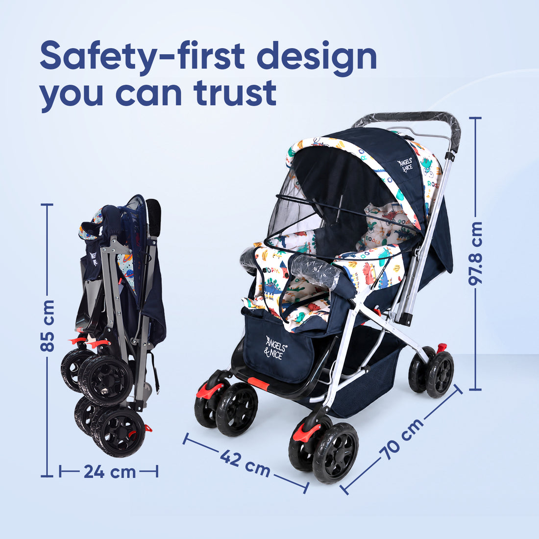 Wonder Cruise dino Pram Stroller