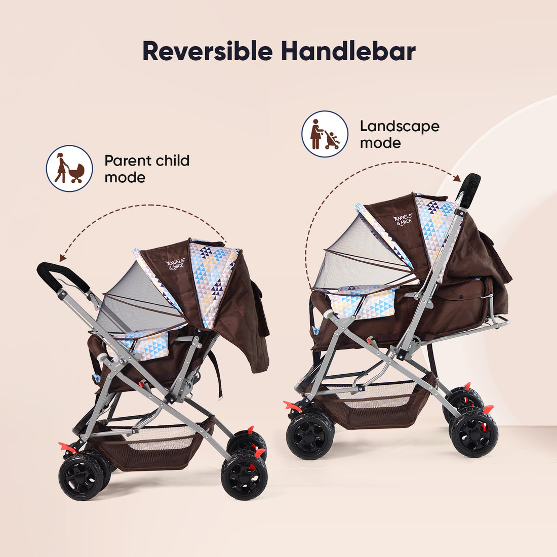 Wonder Cruise Choco Geo Pram Stroller