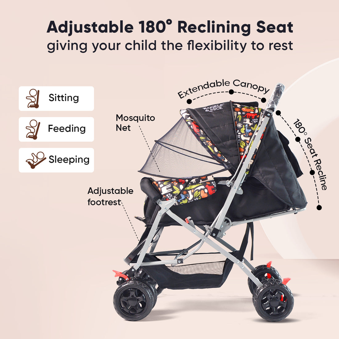 Wonder Cruise Jungle Joy Pram Stroller