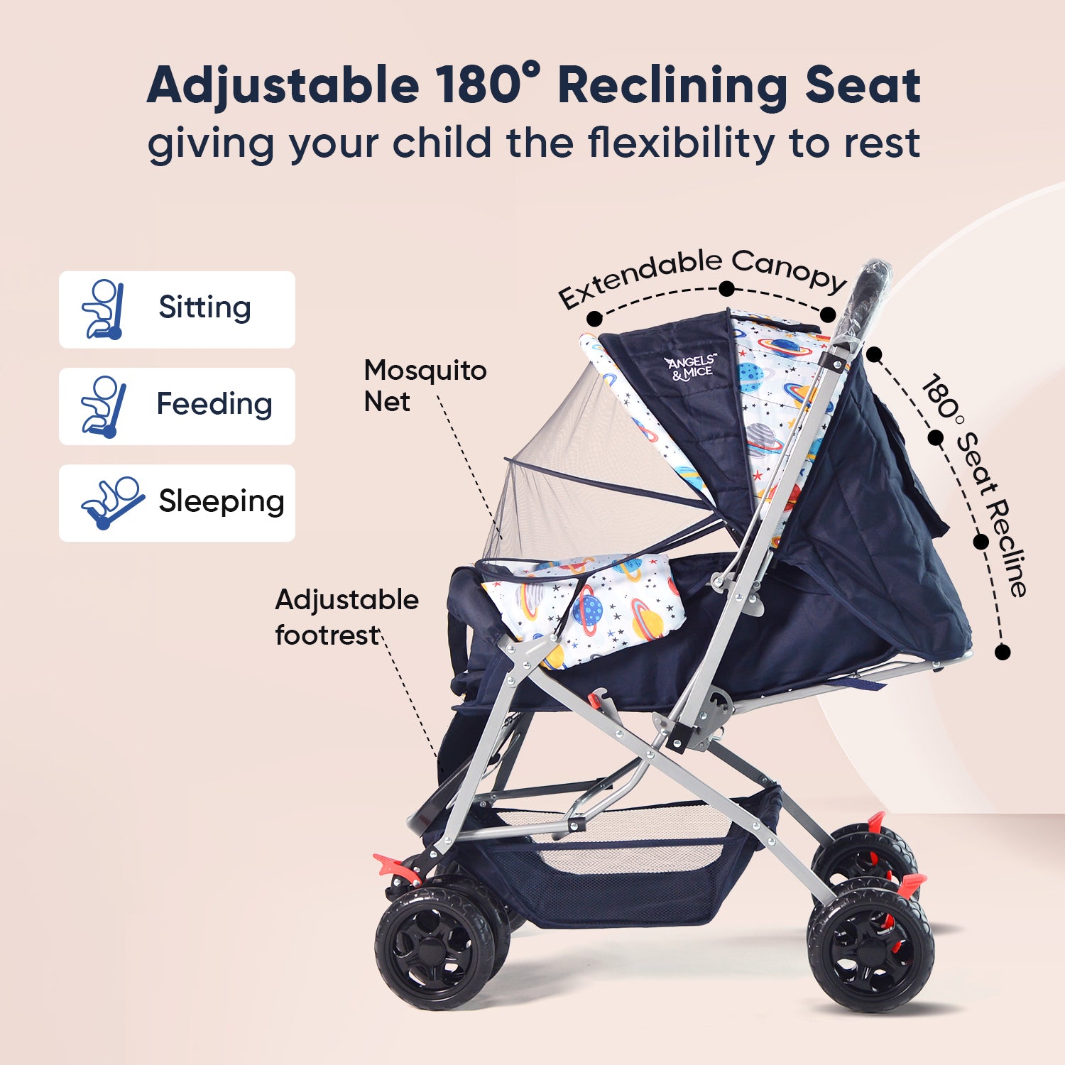 Wonder Cruise Cosmic Explorer Pram Stroller