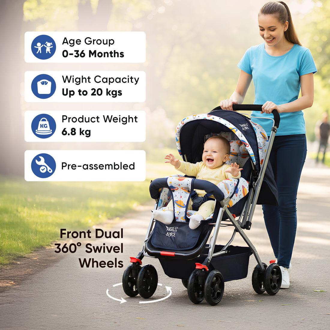 Wonder Cruise Cosmic Explorer Pram Stroller